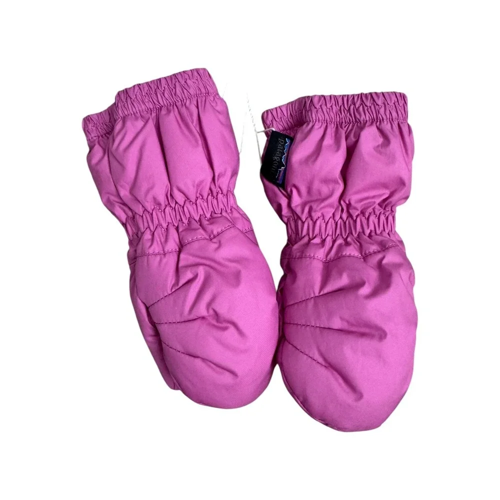 Patagonia Baby‎ Puff Mittens Recycled Polyester Pink Winter Warm Infant 0-3m NEW